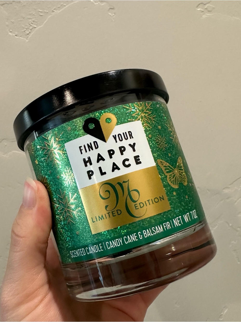 Find Your Happy Place Limited Edition Cane & Balsam Fir Holiday Candle